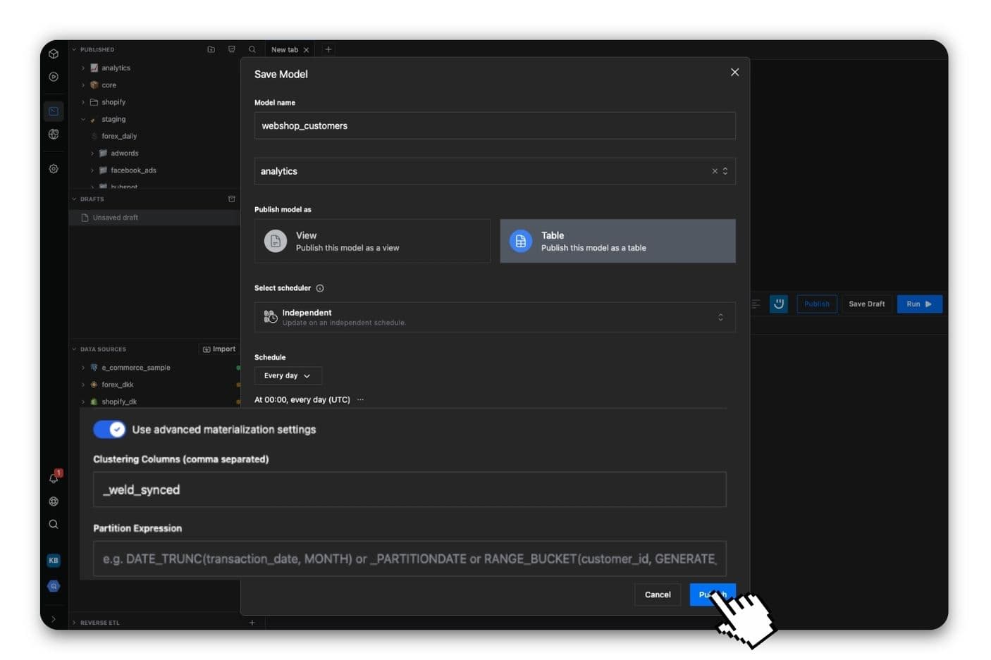 Optimize BigQuery performance with Partitioning and Clustering in Weld