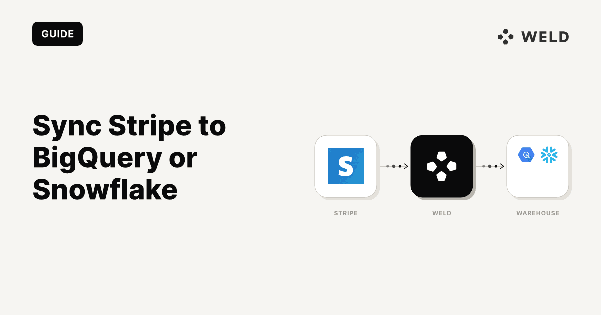 How to sync data from Stripe to Google BigQuery or Snowflake