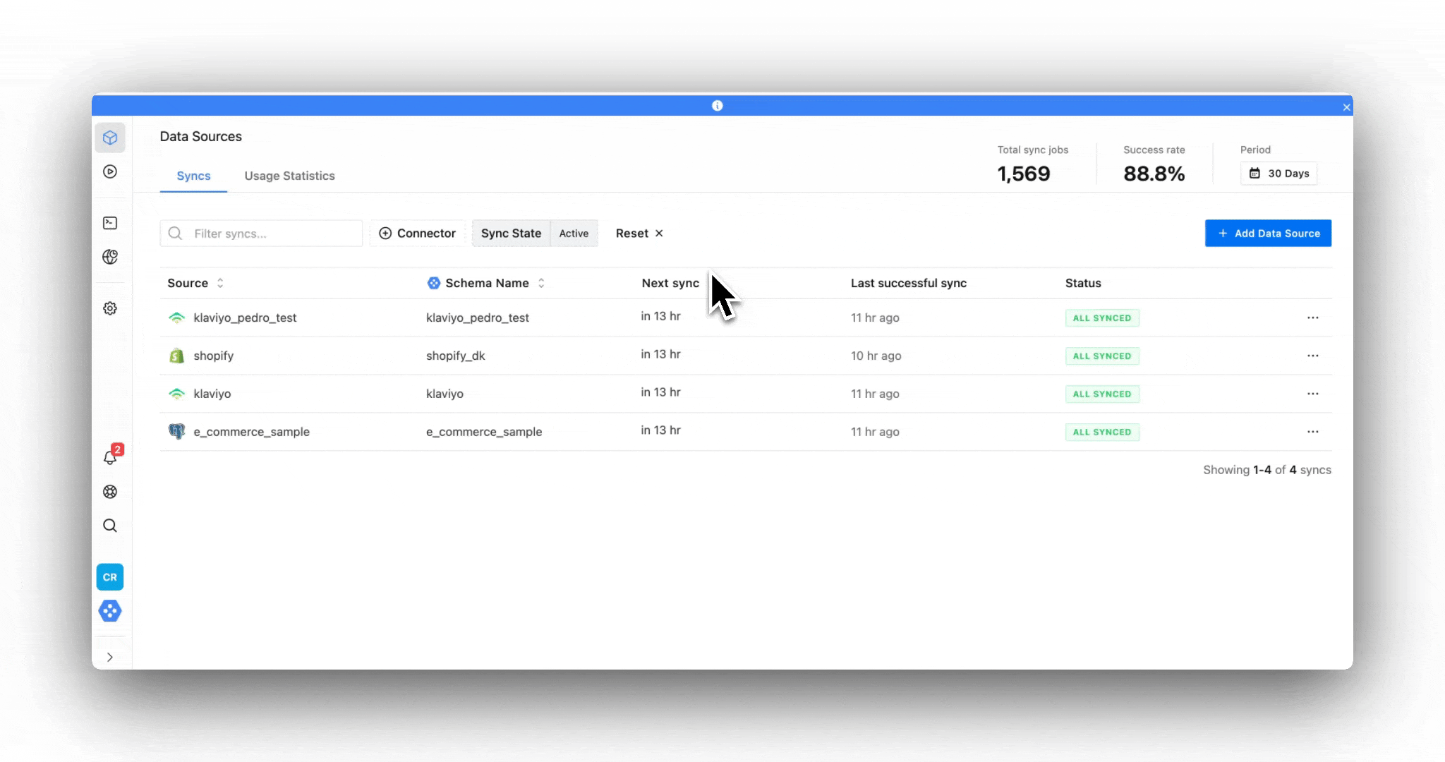 Search across syncs
