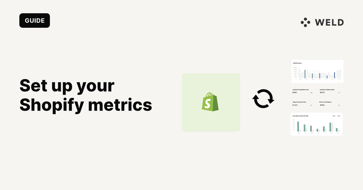 How to set up your Shopify metrics in Weld