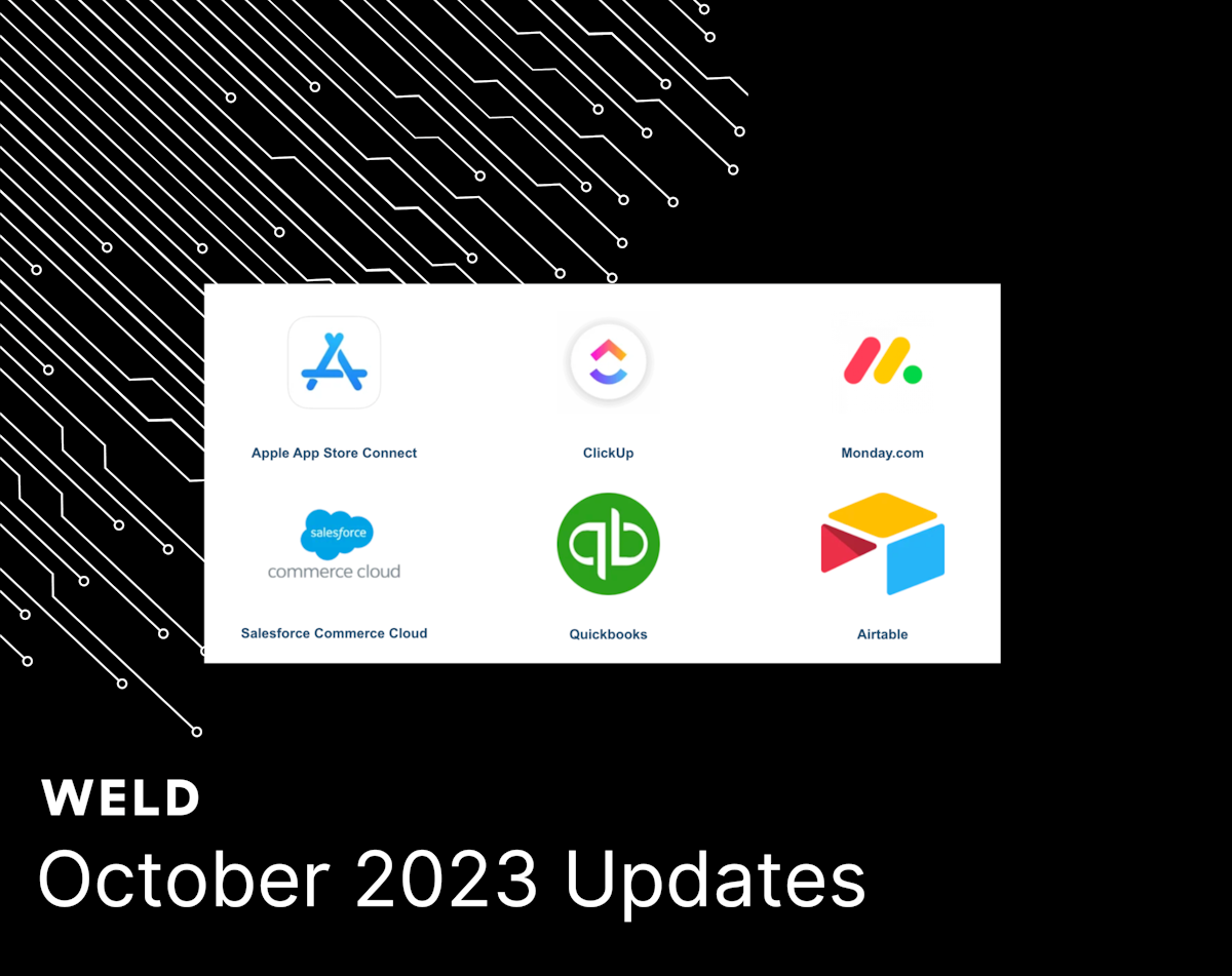 Weld October 2023 Updates