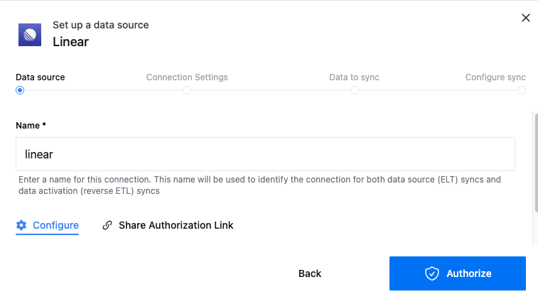 Authorize the Linear connection