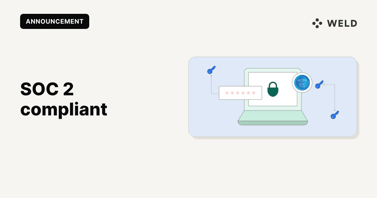Announcing Weld's SOC 2 Compliance