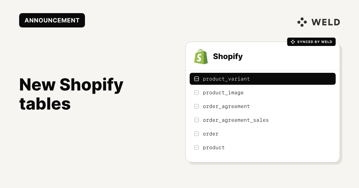 Shopify connector update: Changes to product_variant and product_image tables