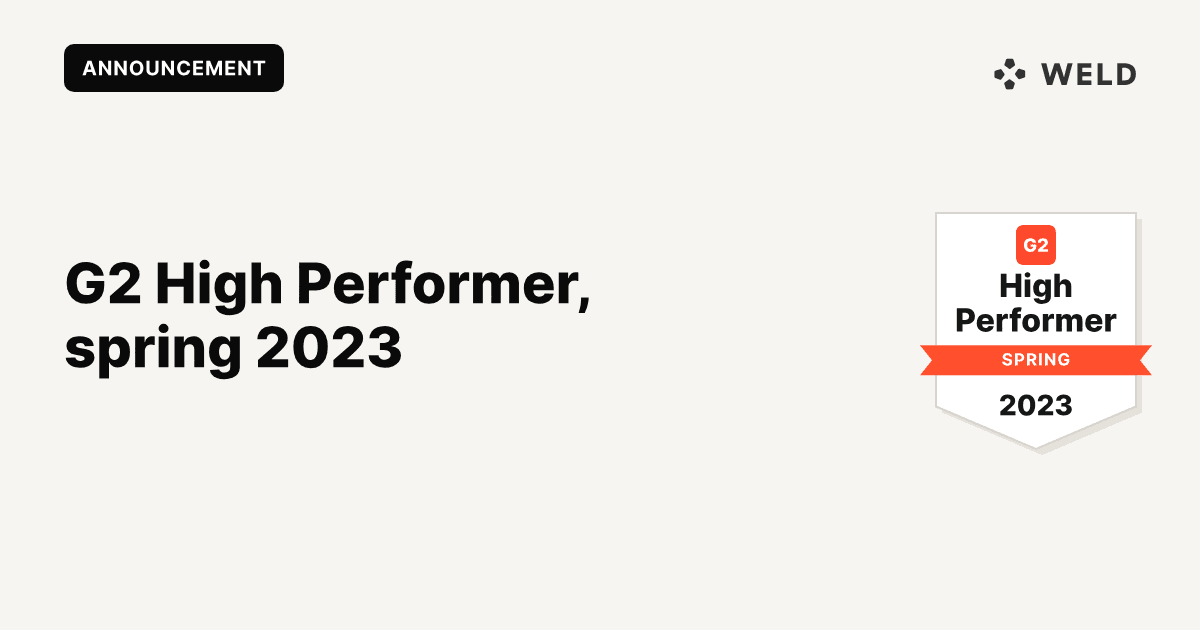 Weld Celebrates G2 High Performer Badge Achievement for 2023