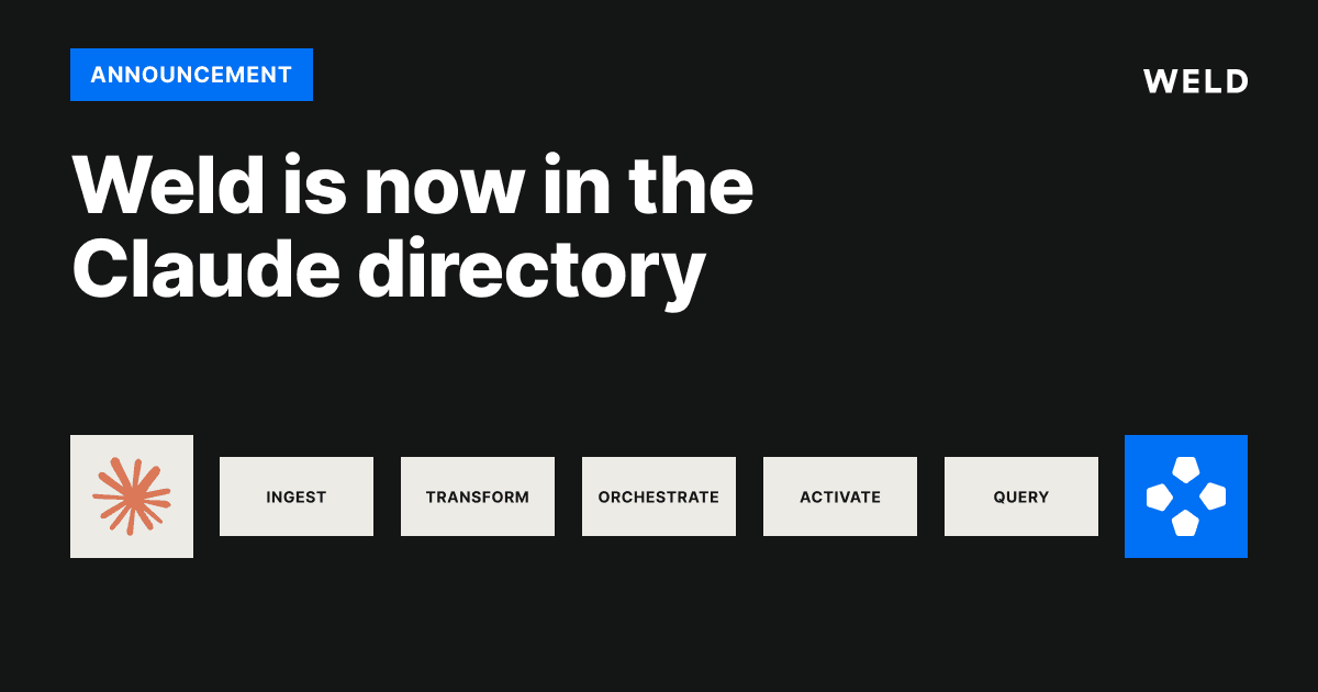 Weld is now in the Claude connector directory image