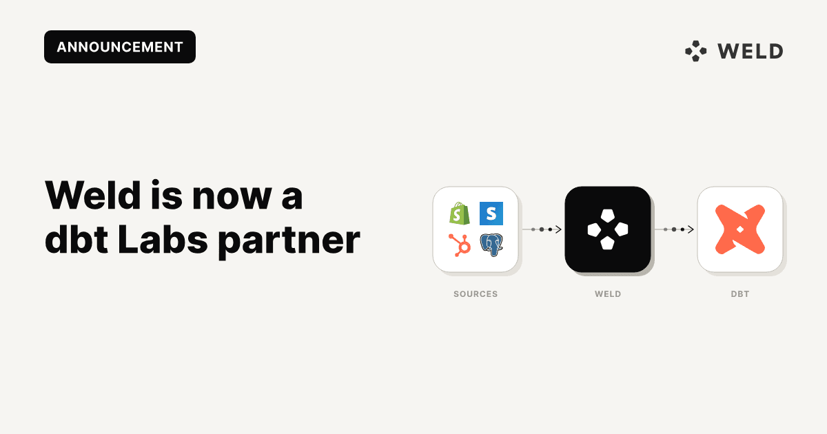 Weld x dbt Labs: Official Technology Integration Partner
