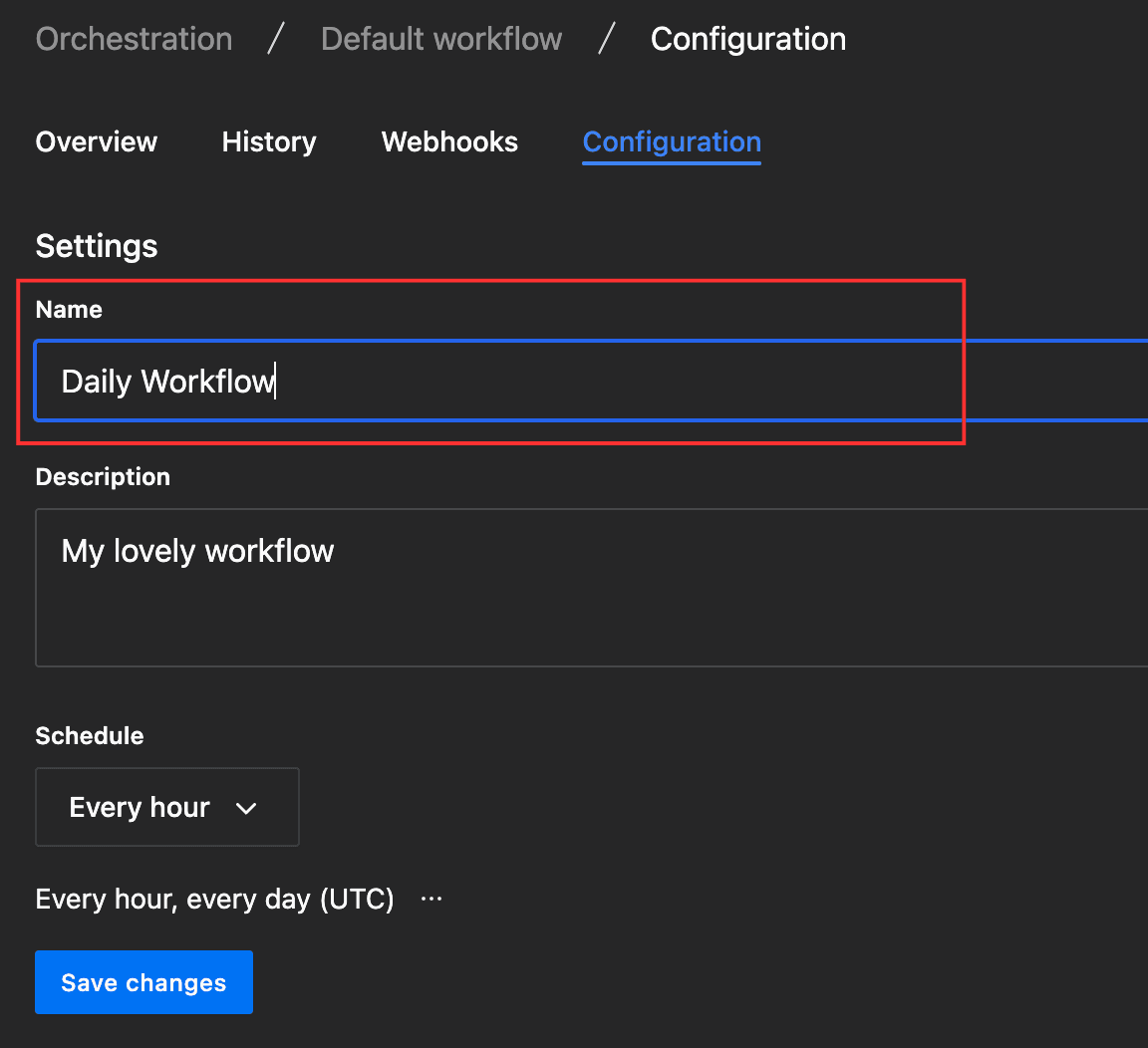Orchestration updates rename