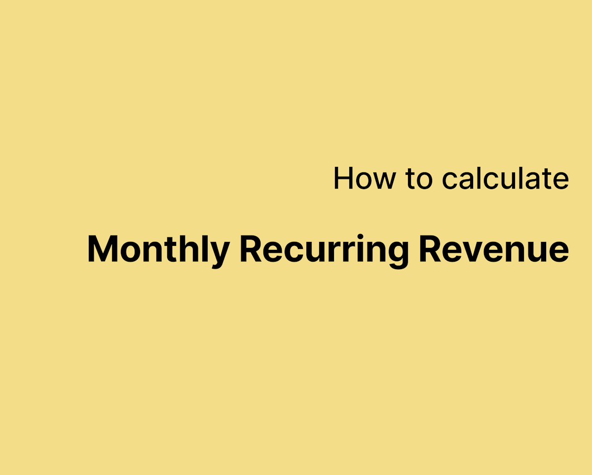 How do you calculate Monthly Recurring Revenue MRR? image