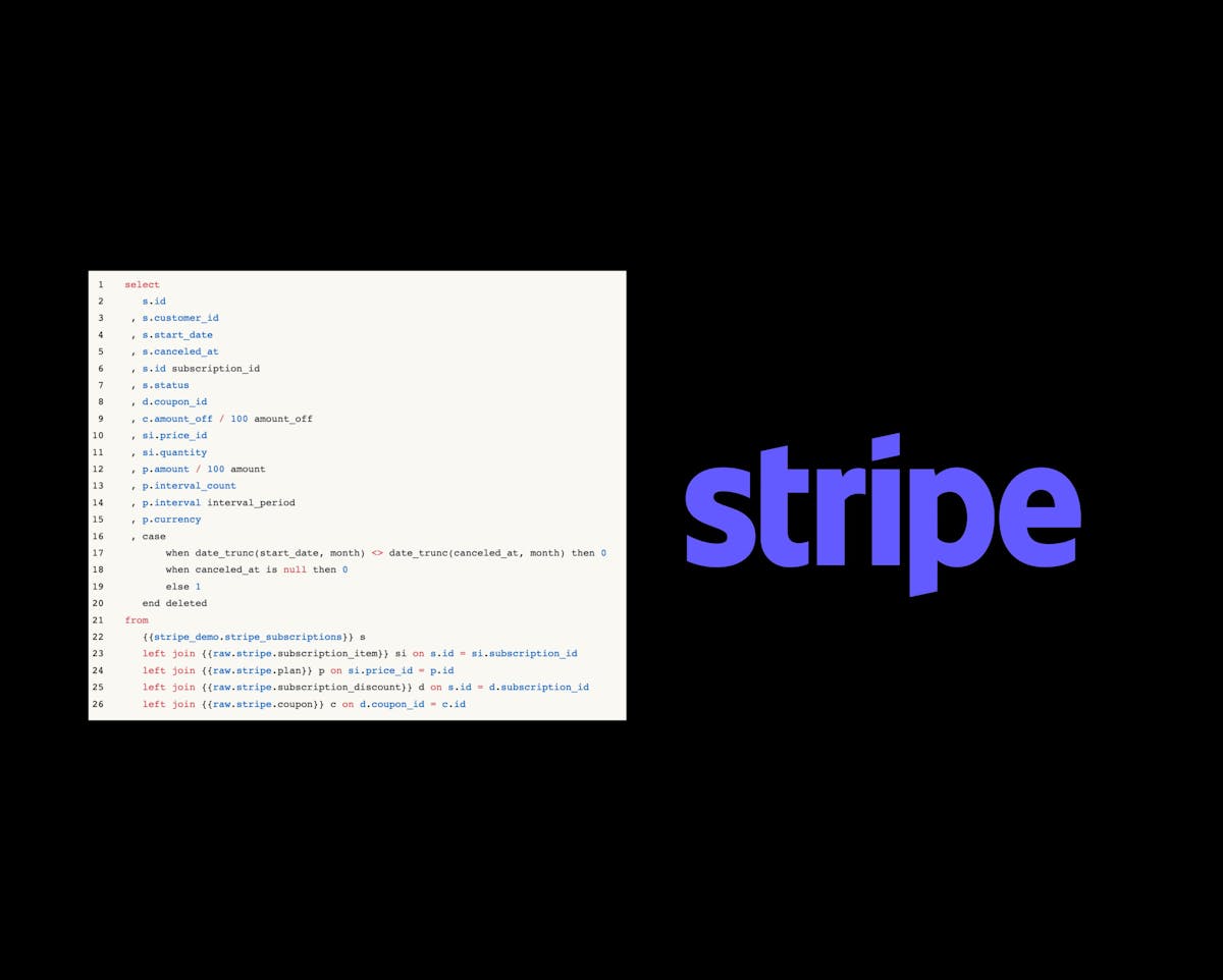 How do you calculate MRR with Stripe using SQL? image